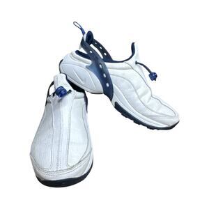 Vintage Rare Y2K Nike Air Heel Fit Slip On White Blue Sneaker Sandals Size 8